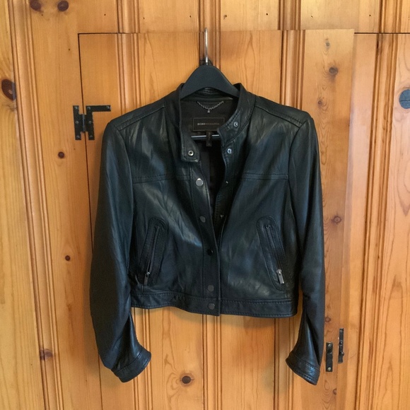 BCBGMaxAzria Jackets & Blazers - BCBG MaxAzria Black Lightweight Leather Jacket